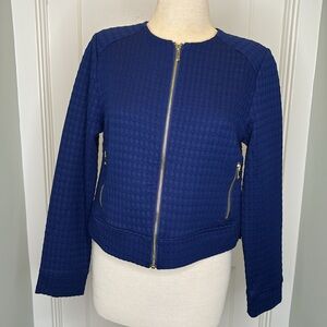 Small Liz Lange Navy Blue Zip Jacket Blazer